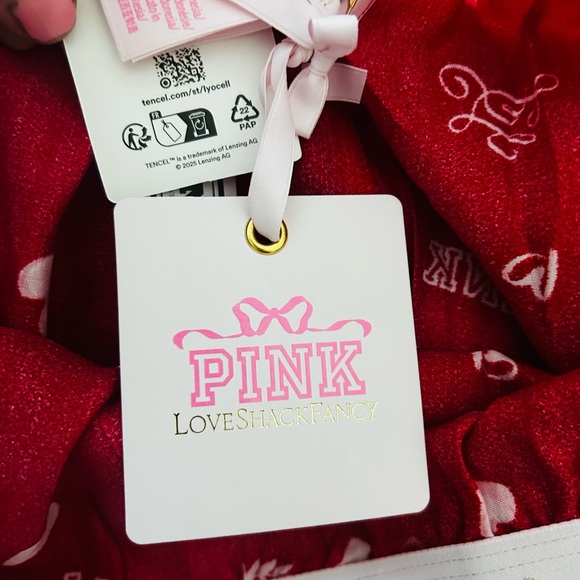 LoveShackFancy 🎀Red Silky Pajama Shorts - Picture 5 of 6